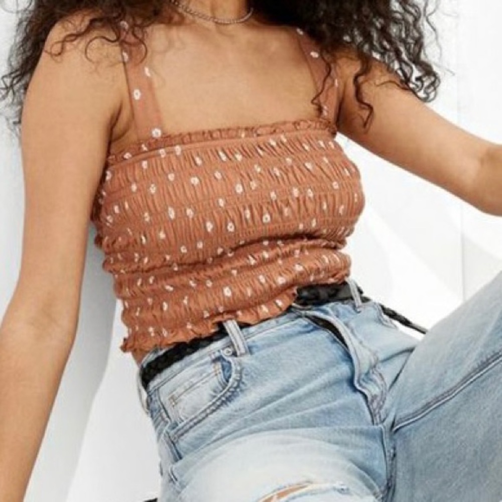 American Eagle smocked tank top